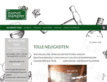 Tablet Screenshot of biohof-klampfer.at